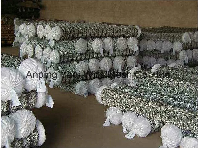 2.5mm-3.0mm Hot DIP Galvanized Chain Link Fence 9 Gauge 50*50mm 6FT PVC Coated Diamond Wire Mesh Fence