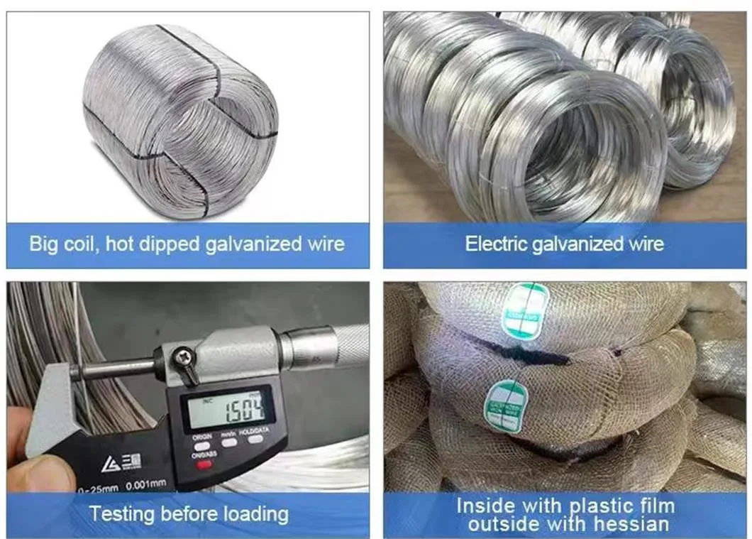 Hot DIP Gi Steel Wire Rope Binding Electro Galvanized Stranded Wire Galvanized Iron Wire