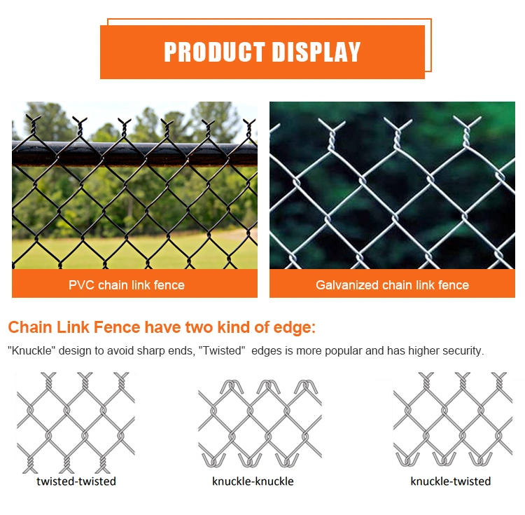 Wholesale High Security Galvanized Chain Link Fence Cost with Barbed Wire on Top.