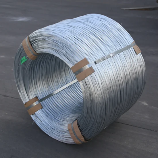 Alambre de acero galvanizado por inmersión en caliente, alambre de hierro con bajo contenido de carbono para malla, fabricante chino, el mejor precio, 0,5-5,0mm